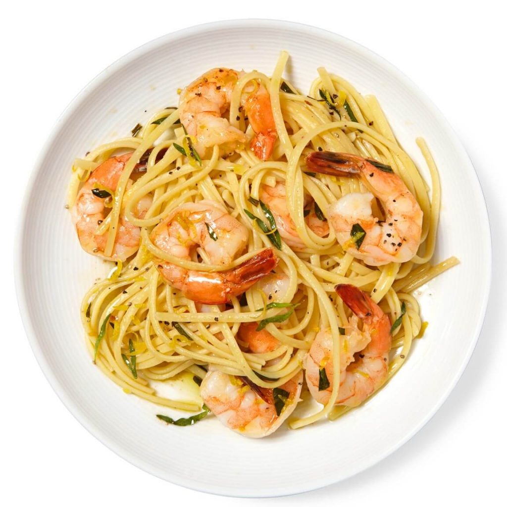 Linguini with Tarragon Shrimp Bow River Meats
